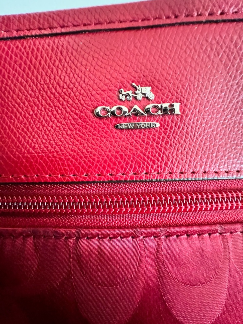 Coach Cherry Red Signature Crossbody Bag - Picture 6 of 11